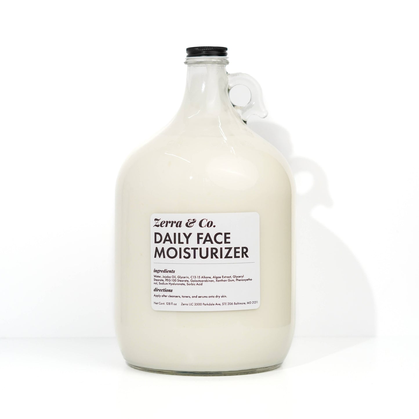 Bulk Daily Face Moisturizer | Zero Waste Skincare Refill: 1 gallon (128 oz) - Sold by the oz