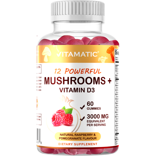 Vitamatic | Mushroom Complex with D3 | 60 Gummies
