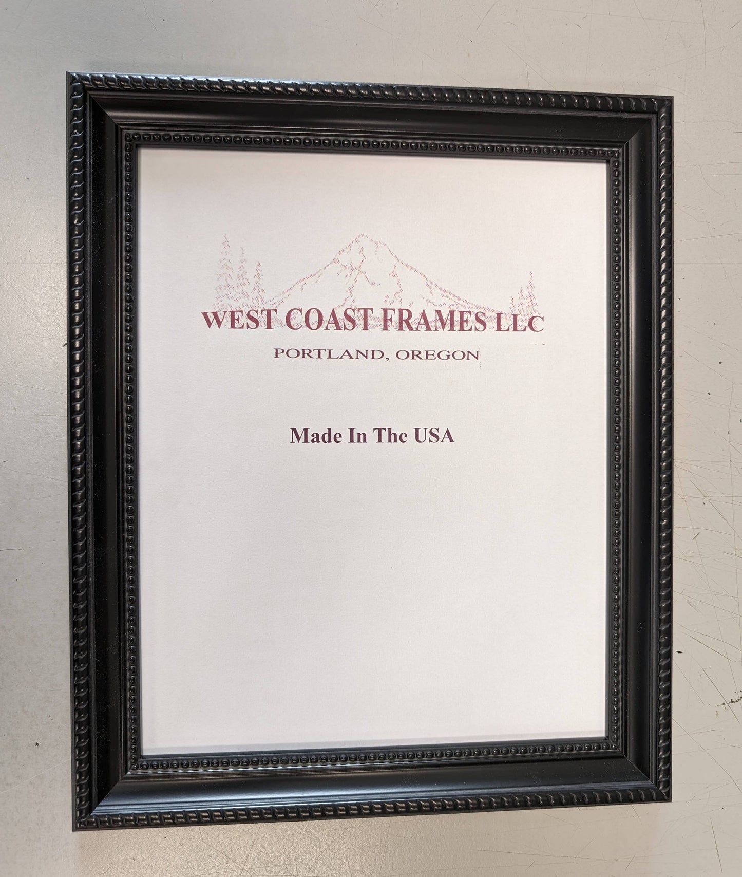645BK - 1-1/8" Black Ornate Poly PIcture Frame: 5 x 7