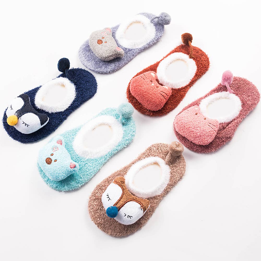 Baby / Toddler Lovely 3D Cartoon Decor Antiskid Floor Socks: Pink / 3-6 Months