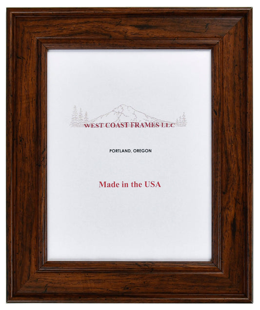 14041 - 2" Rustic Walnut Poly Picture Frame: 5 x 7 Walnut