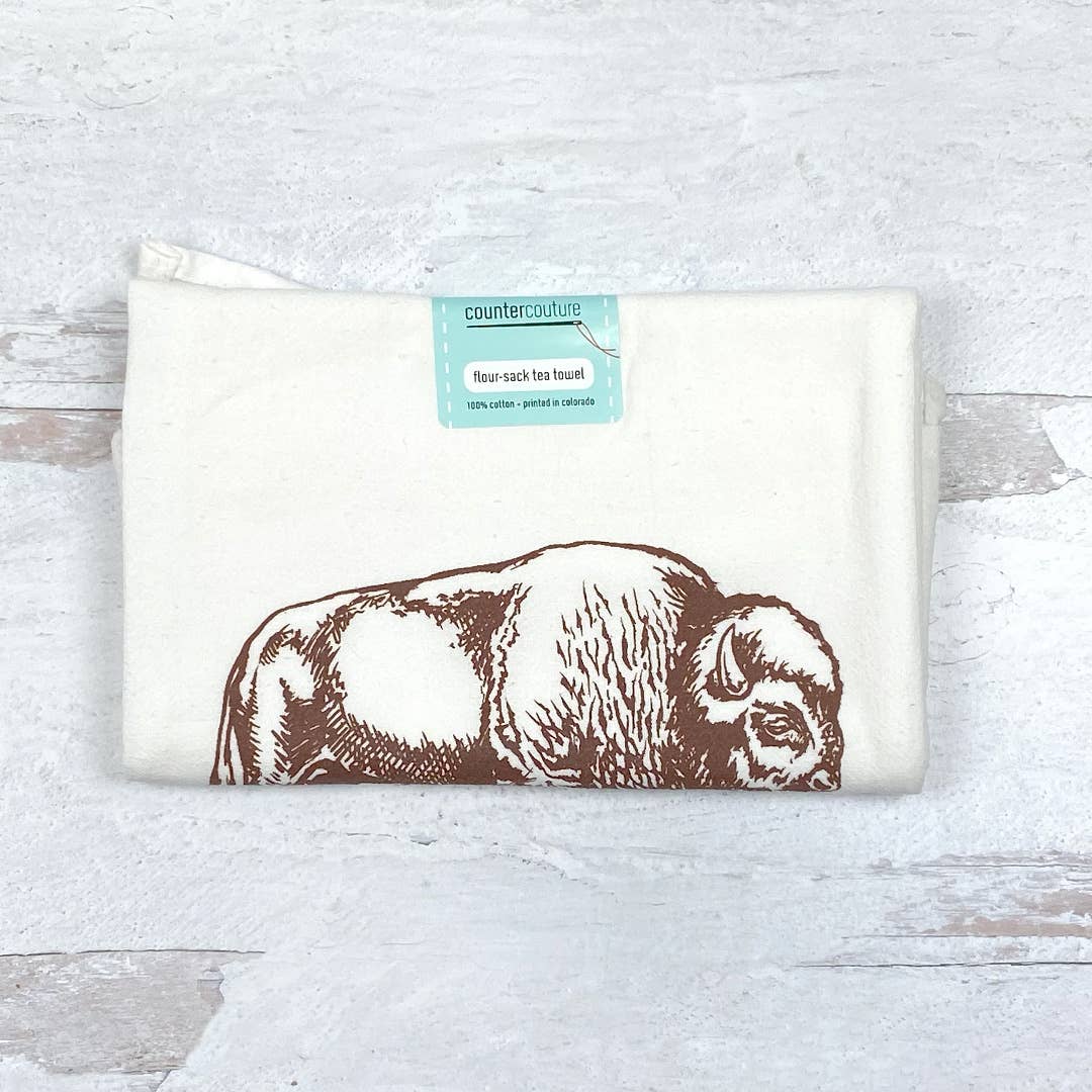 Bison Flour Sack Tea Towel