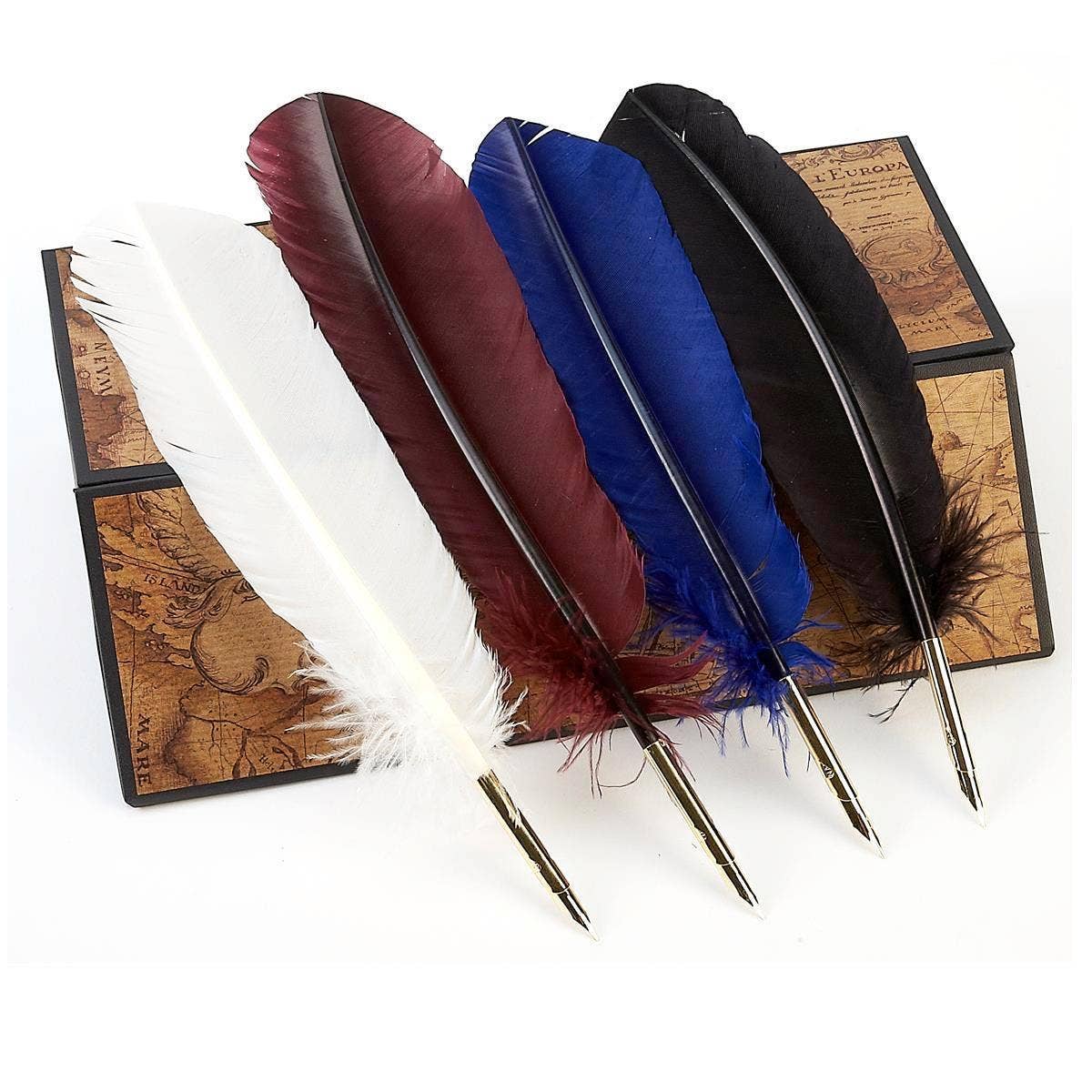 Genuine Turkey Quill Basic Ballpoint Pens: 16 pcs Basic Ballpoint Assortment / Bulk