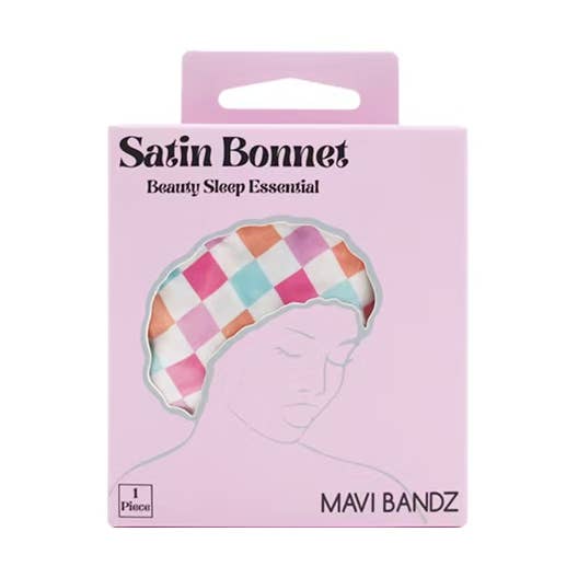 Karma Check Satin Hair Bonnet Sleep Anti Frizz Adjustable