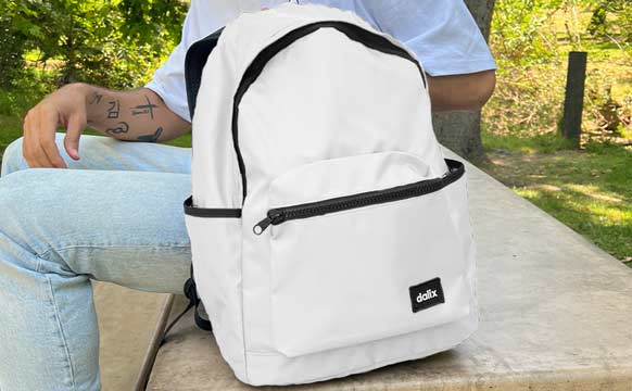 Dalix Classic Vibes Backpack: White