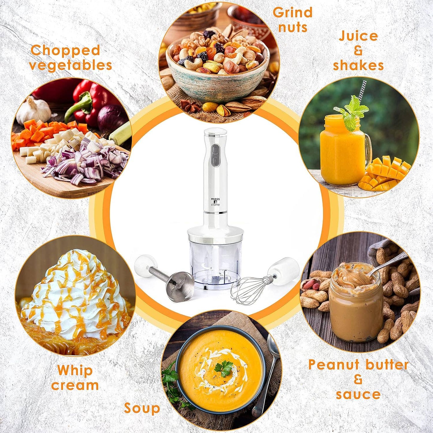 Hand Blender Electric With Add On's - Black