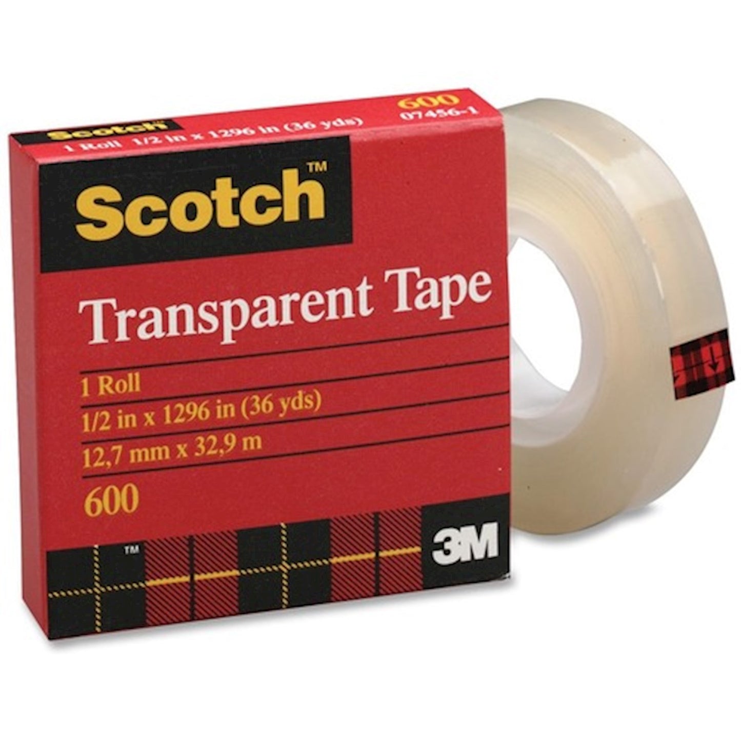 TAPE TRANSPARENT 600 3/4INX1296I
