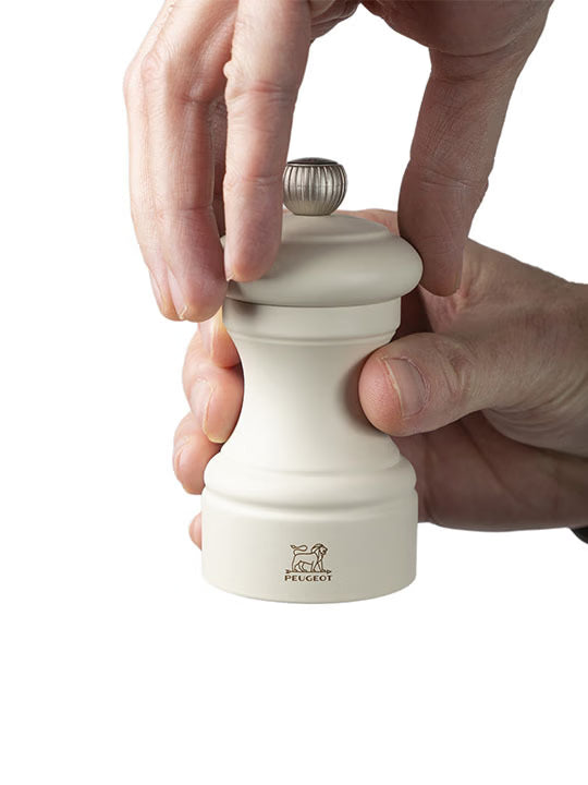 Manual Pepper Mill in Wood, Feather White, 12 cm - 4 in