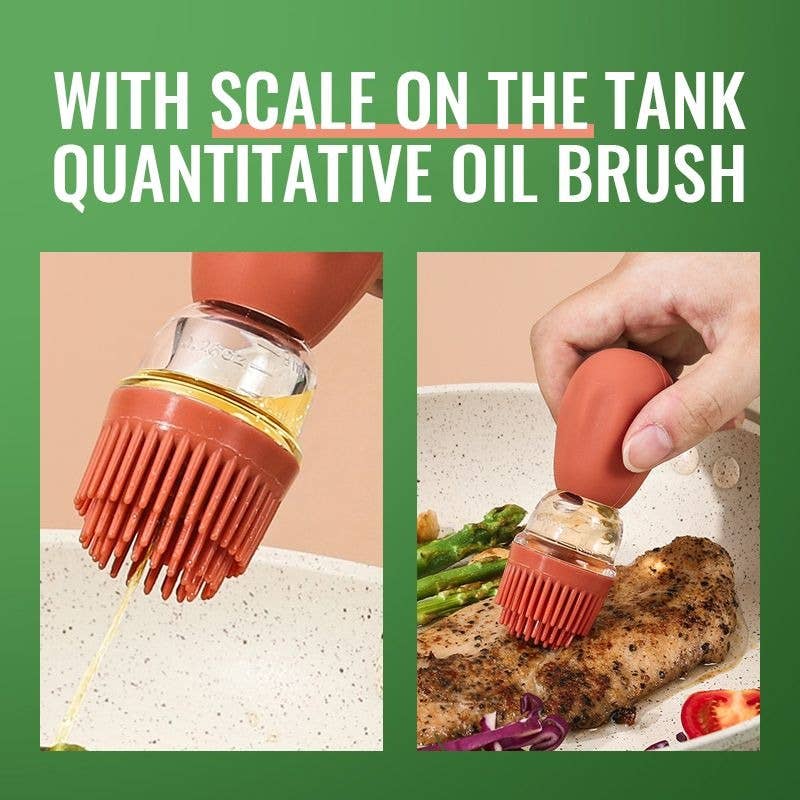 Perfectly drip Oil bottle with silicone brush Pastry steak L: 1 Pack(Mix & Match Colors)