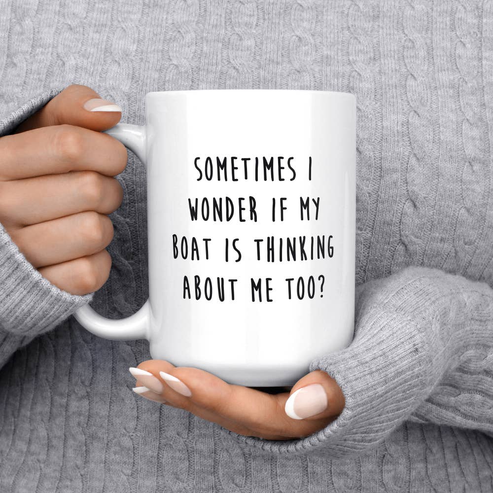 Funny Lake Boat Mug
