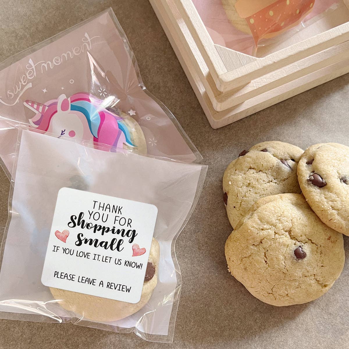 Wrapables Shopping Small Business Thank You Stickers Roll