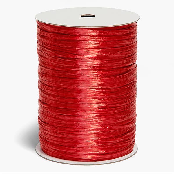 Pearlized Raffia Ribbon: Red Pearlized / 1 Pack / 500 yards