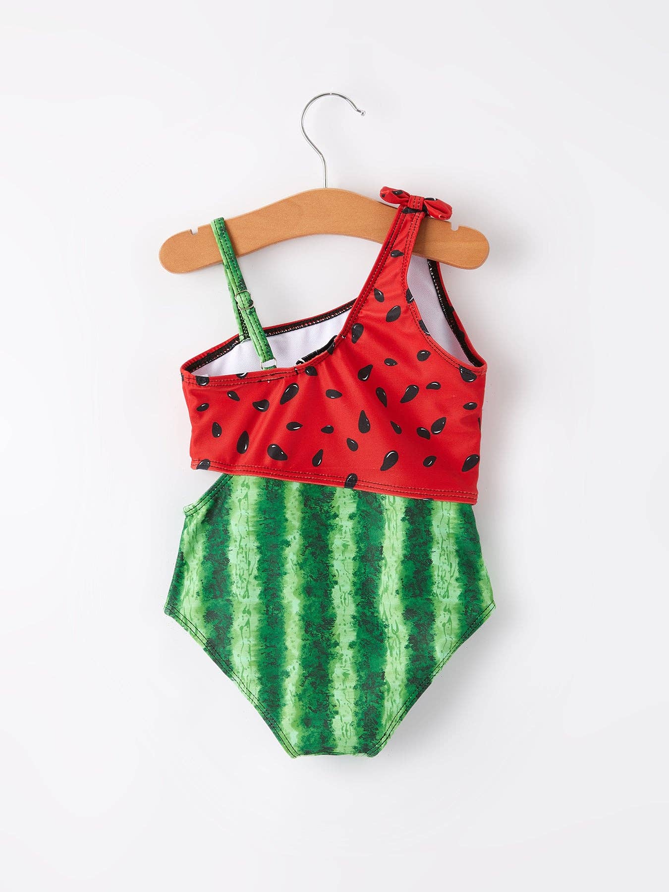 Girls Watermelon Irregular Sling Swimsuit: 7