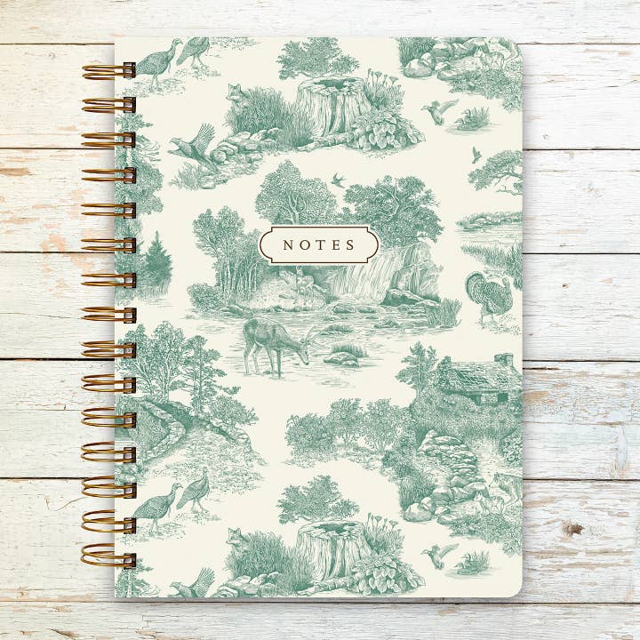 Notebook/Journal (Lined) - Sage Toile