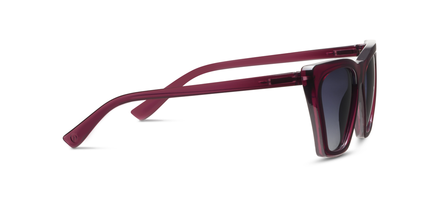 Fiji (Sunglasses): Dark Cherry / No Correction / None