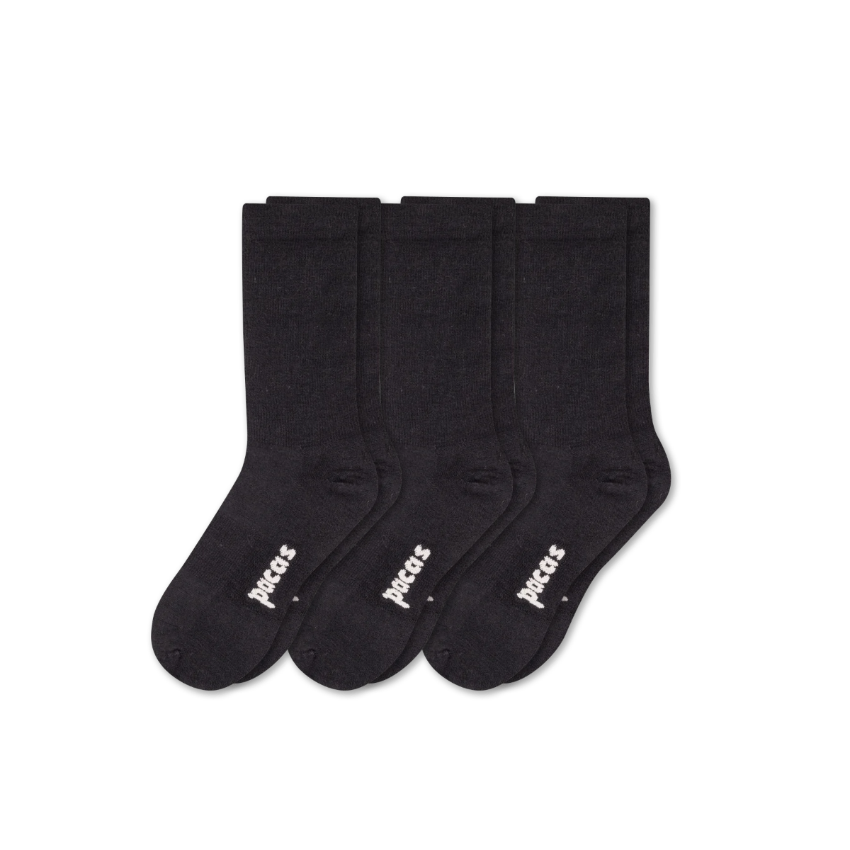 3 Pack - Women's Light-Weight Crew Pacas Socks: STRIPE/Black/Charcoal SolidAll / Medium / Large (US: 8.5 - 11.5+)