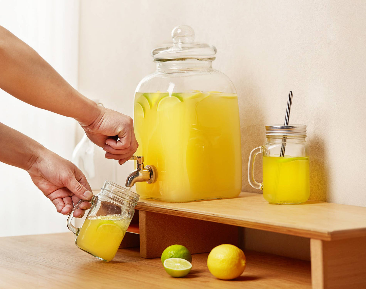 Kook Glass Drink Dispenser, 1.25 Gal