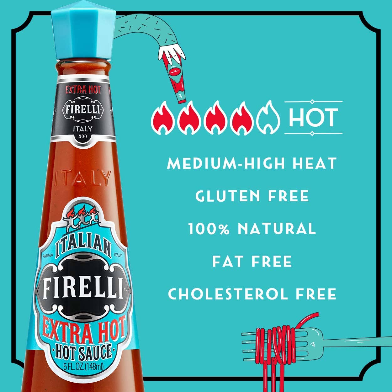FIRELLI "EXTRA HOT" Italian Hot Sauce