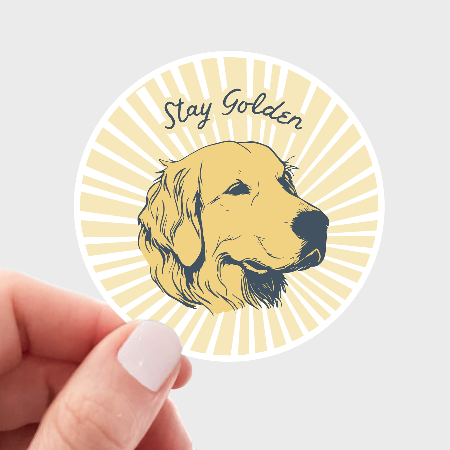 Stay Golden Sticker - dog mom, retriever, pet store, puppy
