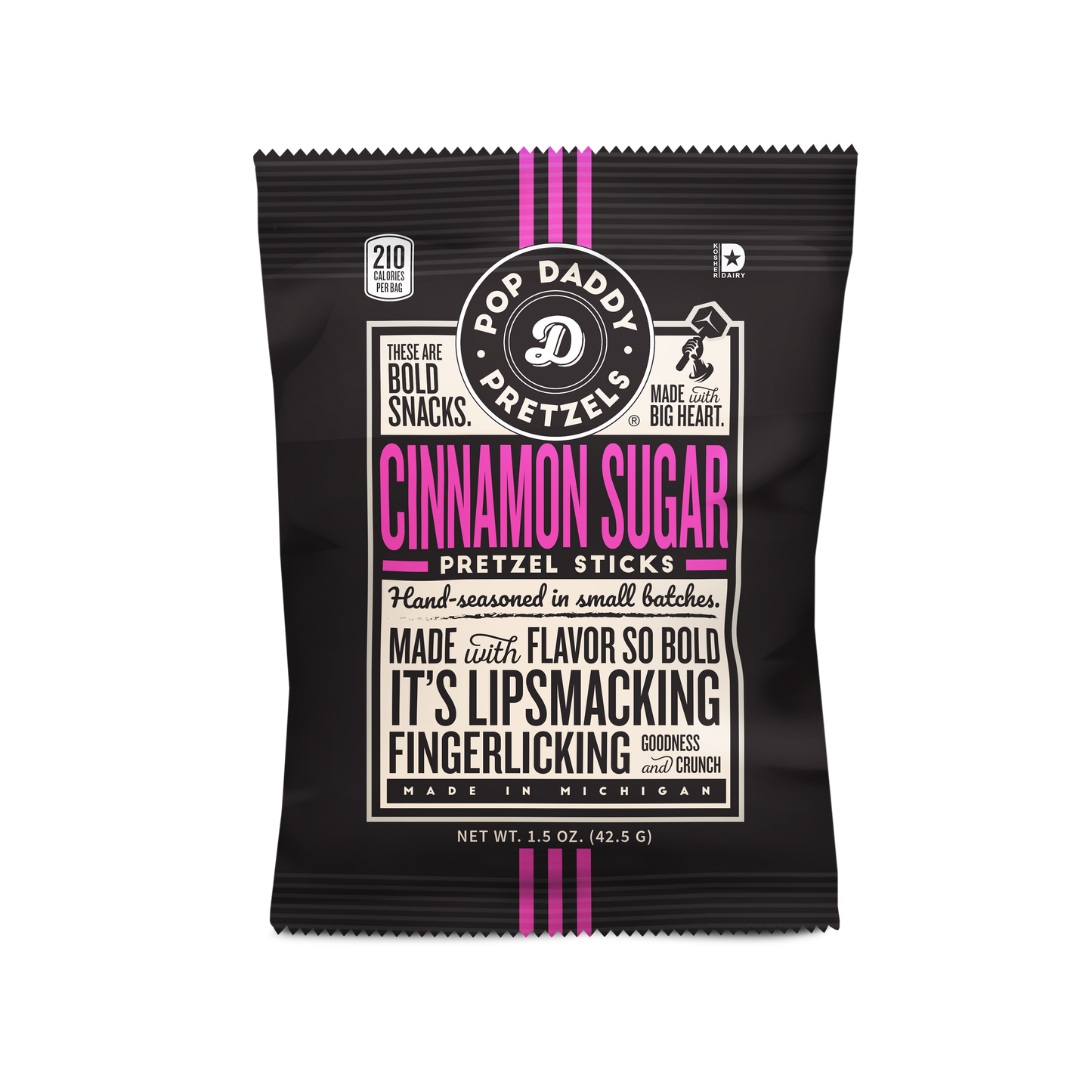 1.5oz pretzels- Cinnamon Sugar