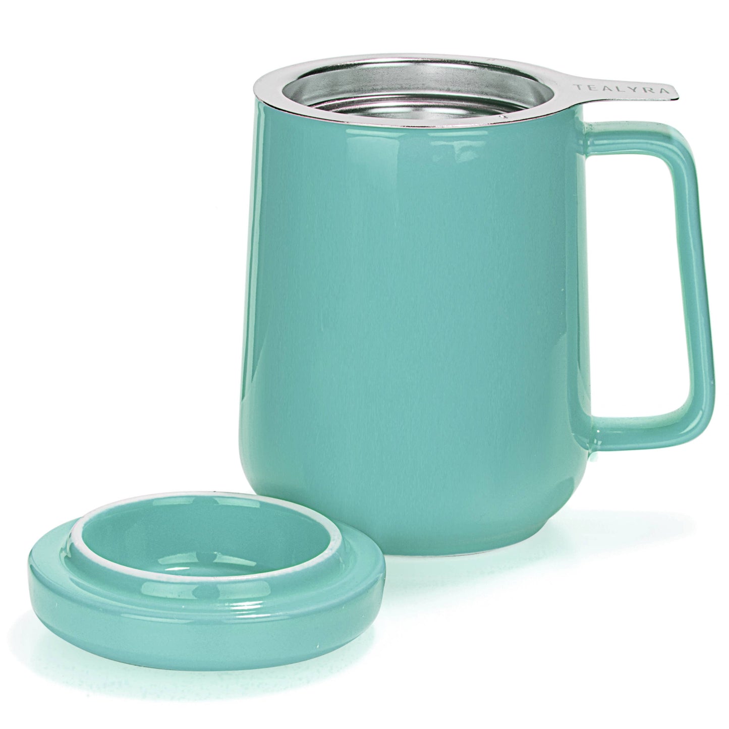Peak Porcelain Ceramic Mug With Metal Infuser 19oz: Black