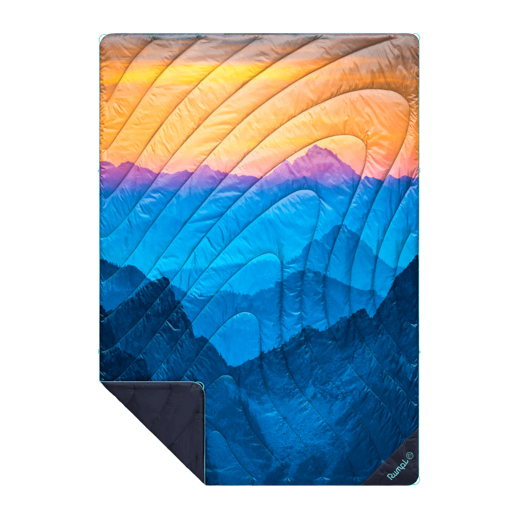 Original Puffy Blanket - Misty Peaks Mountainscape: 1-Person