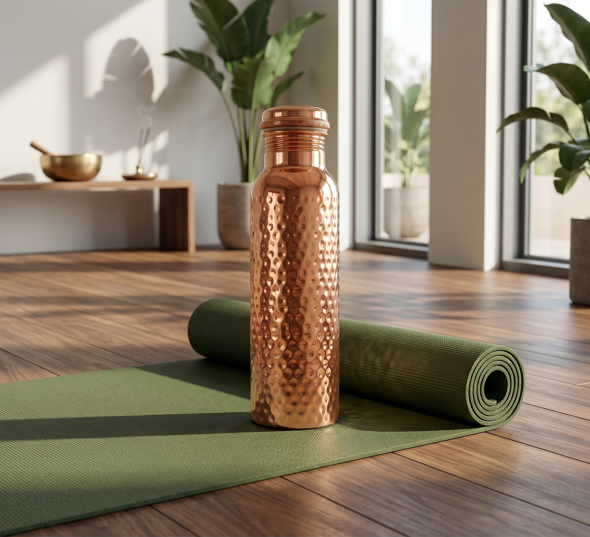 Handcrafted Ayurvedic Copper Water Bottle