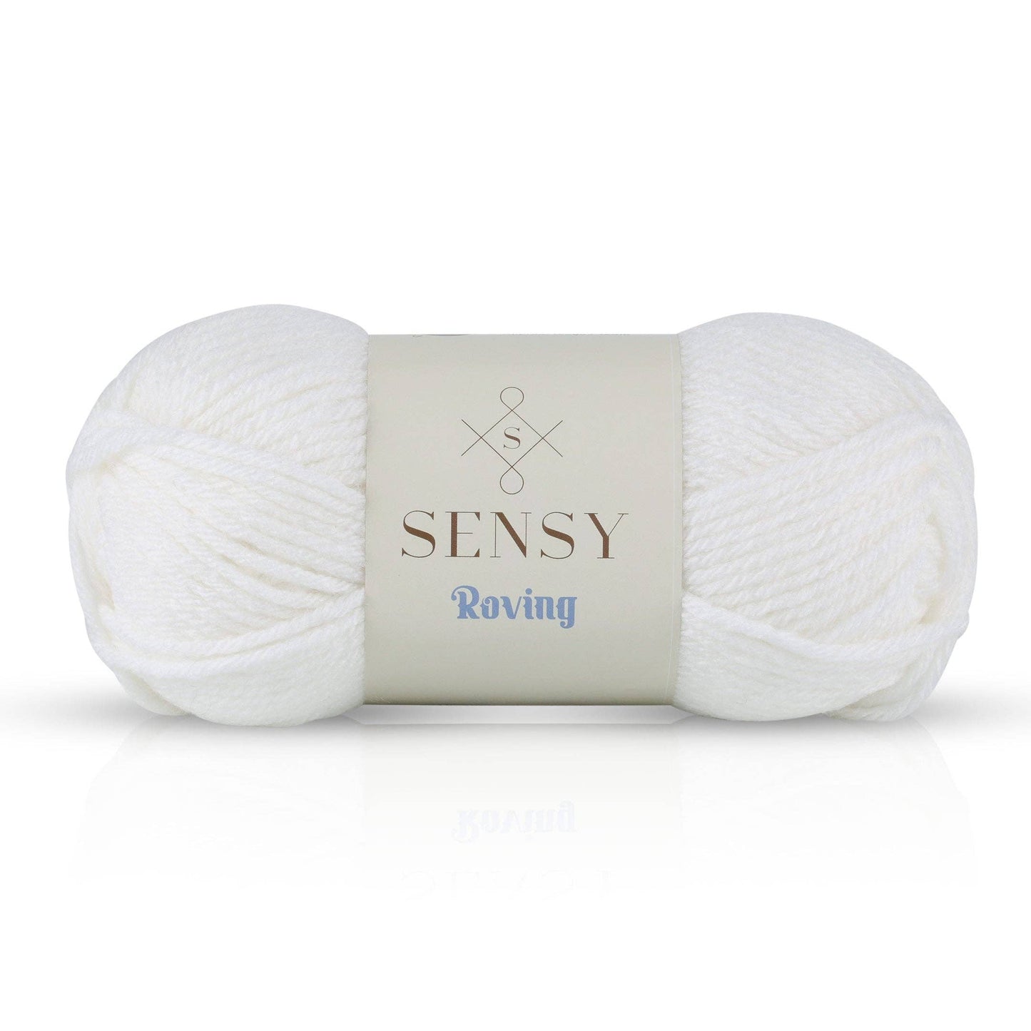 Sensy Roving Yarn, 3.5 oz, 132 Yards, Gauge 5 Bulky: White / 1 Skein