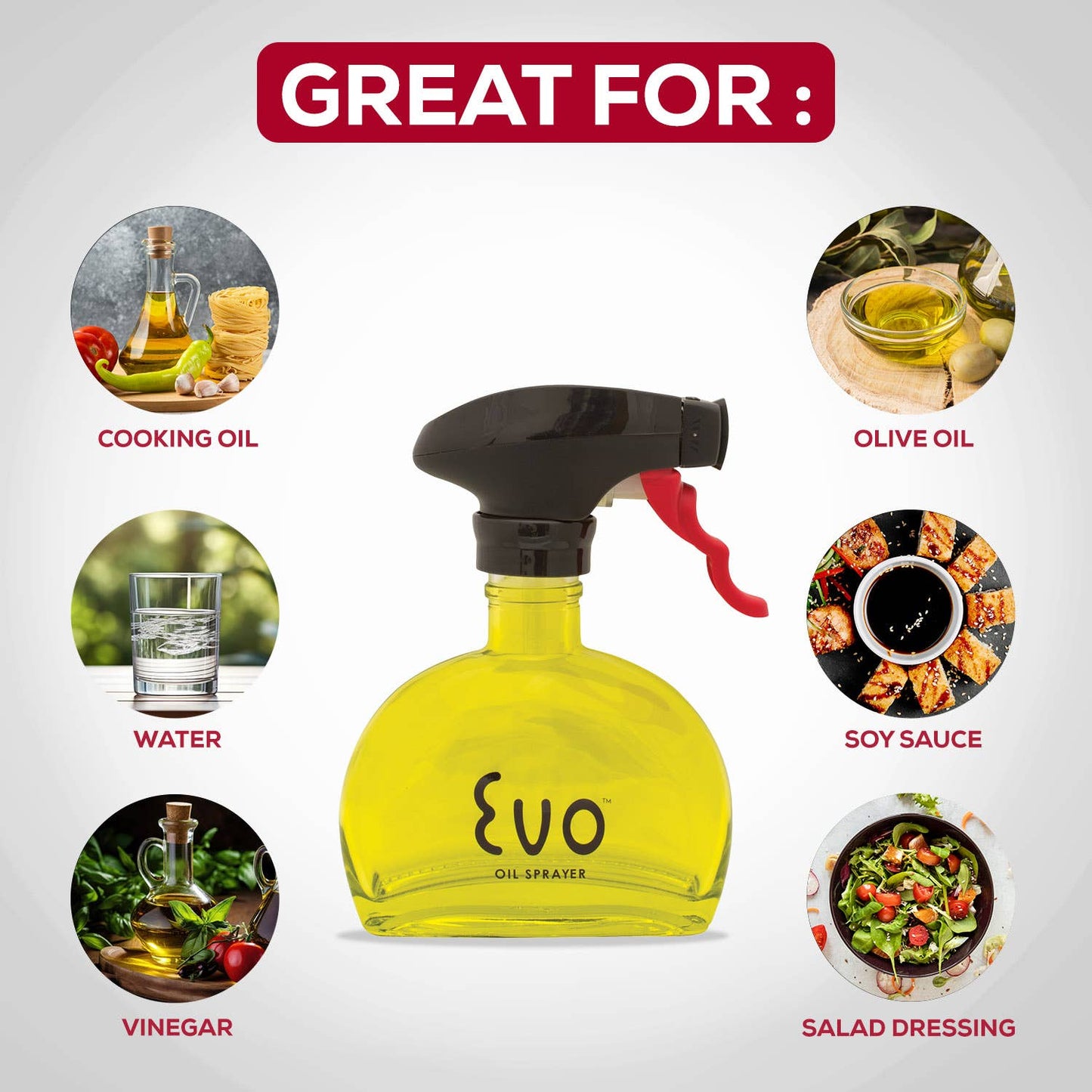 Evo Glass Oil Sprayer Bottle, 6oz: Yellow