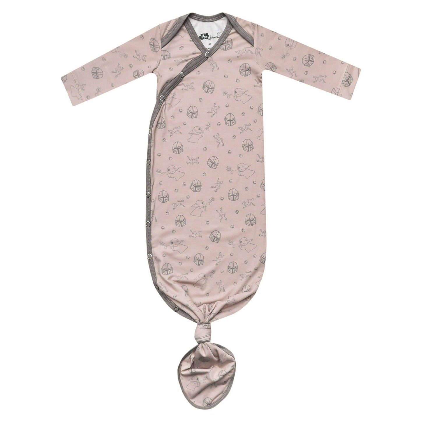Newborn Knotted Gown - Star Wars Grogu Medley
