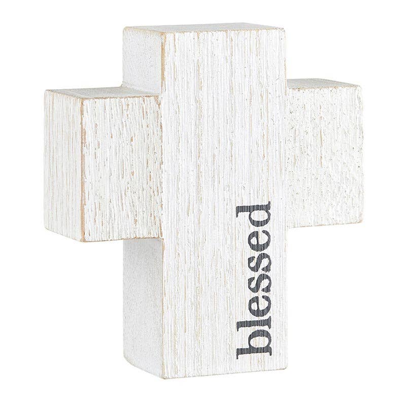 Face to Face Wood Cross - Blessed