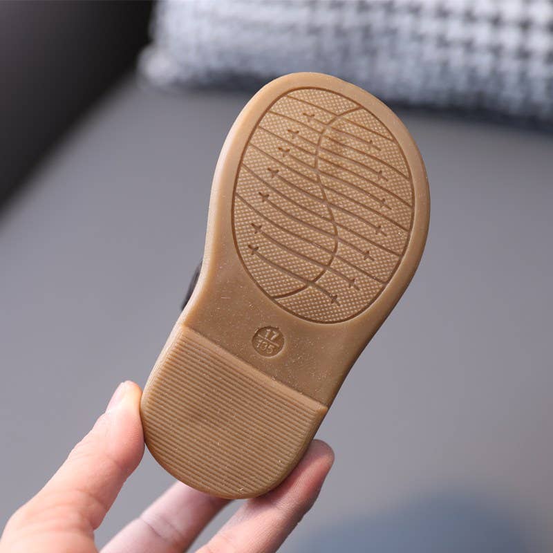 Toddler Boy Fashion Black Soft Sole Shoes: Toddler US 6.5