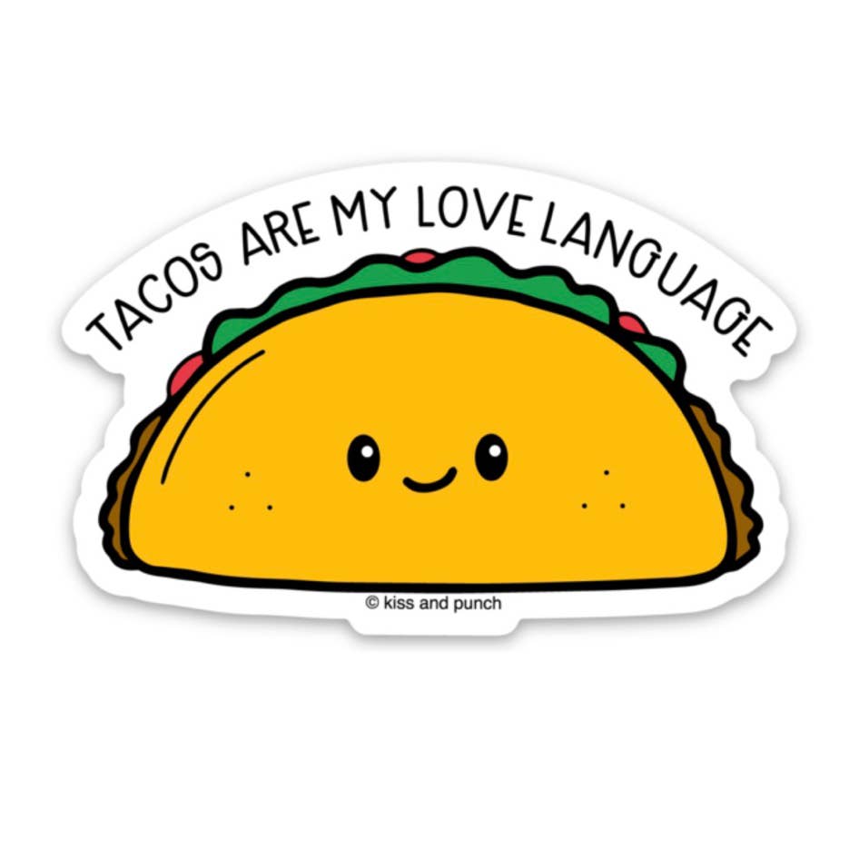 3 Inch Tacos Are My Love Language Diecut Vinyl Sticker