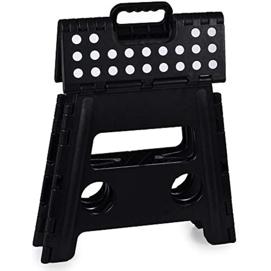 13" Foldable Step Stool, in Black/Gray/Red,