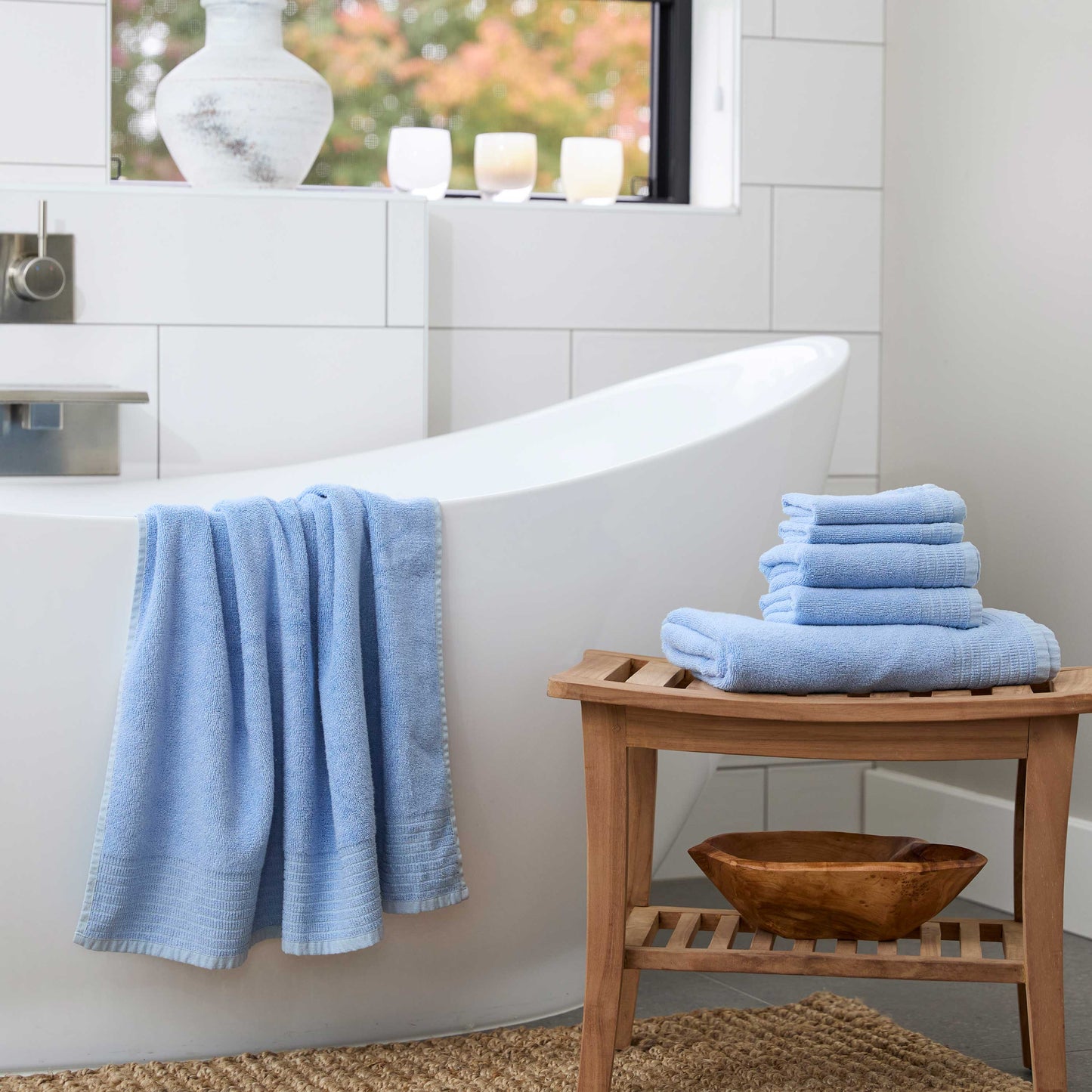 Bamboo Spa Towel Collection - 6pc Set: Seaglass