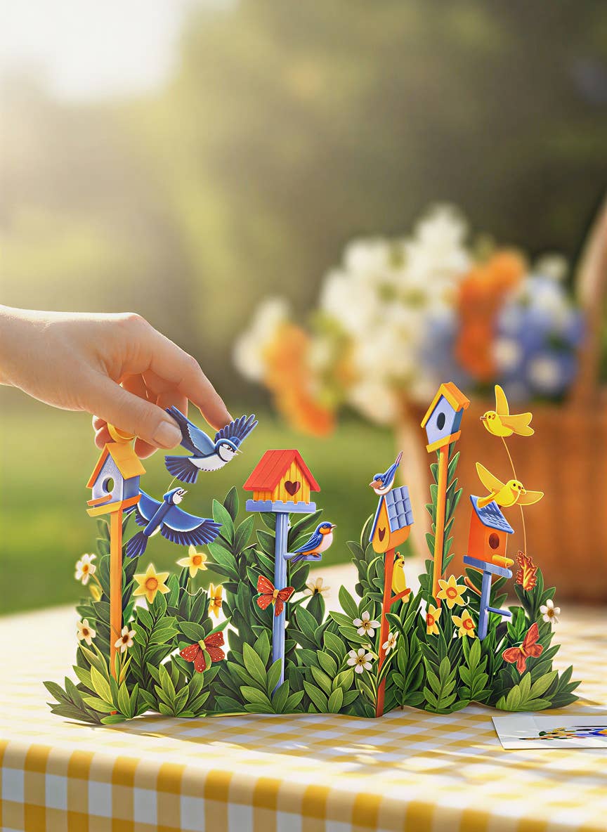 Mini Birdhouse Garden (10 Pop-up Greeting Cards)