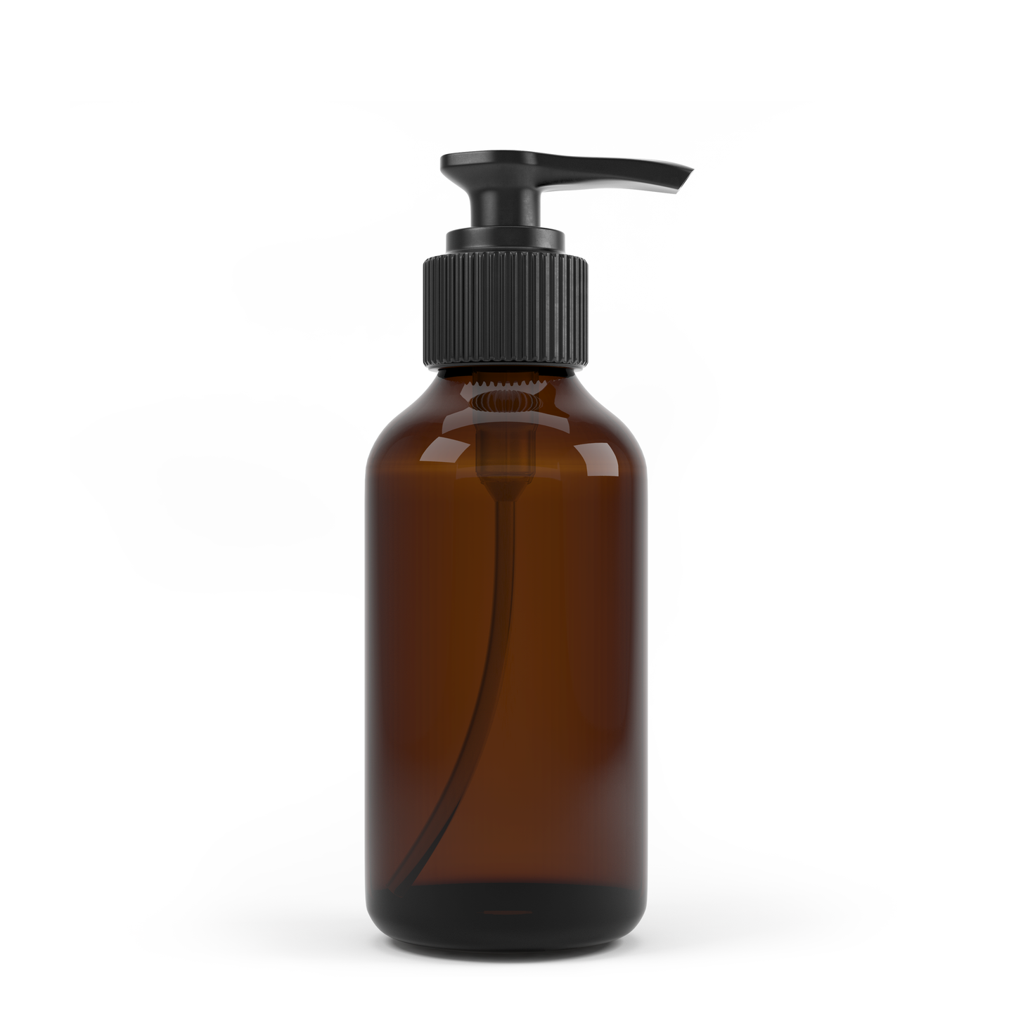 4oz Amber Glass Bottle w/Lotion pump
