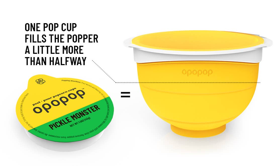 FG - 00254 Pickle Monster Pop Cups Popcorn Kernels