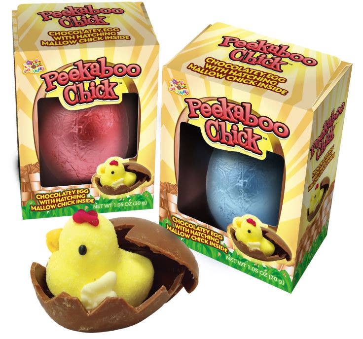 Belgian Milk Chocolate Peek-a-boo Chick, 1.05oz, 6ct