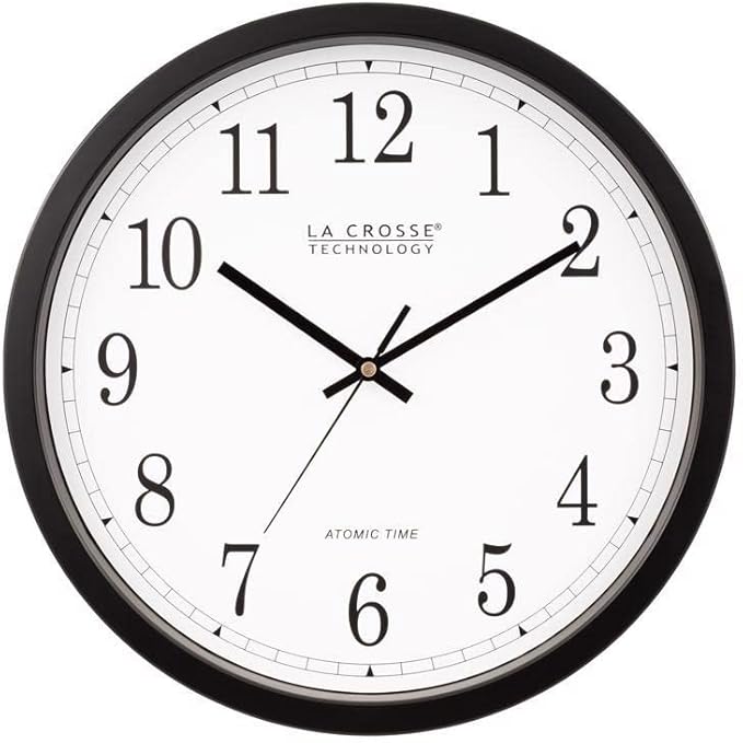 WALL CLOCK ATOMIC ANALOG 14IN
