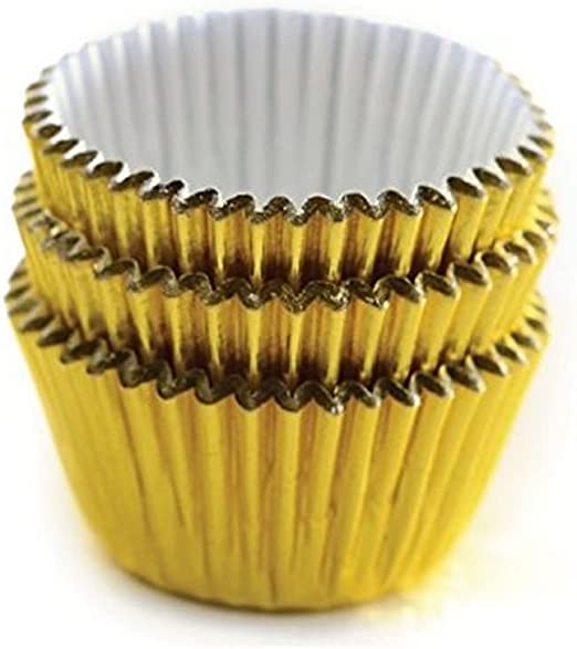 3594   MINI MUFFIN CUPS-GOLD FOI
