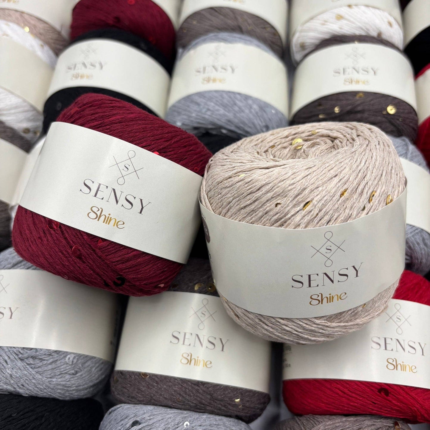 Sensy Shine Yarn, 3.5 oz, 340 yards, Gauge 2 Fine: Black