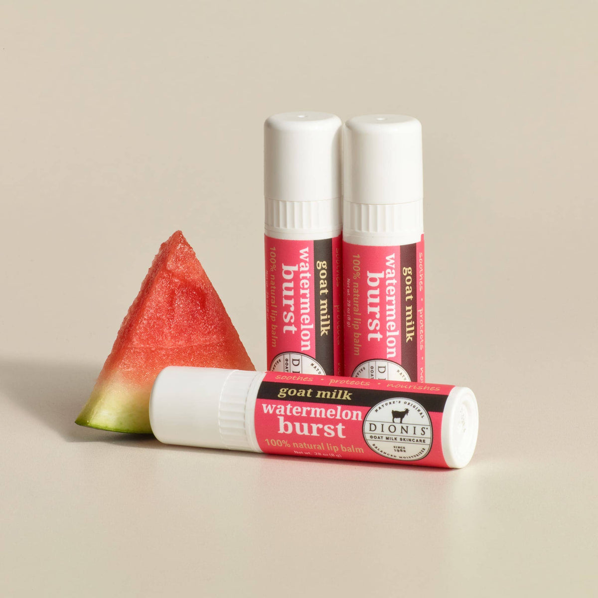 Dionis Watermelon Burst Goat Milk Lip Balm, 18 Ct Display