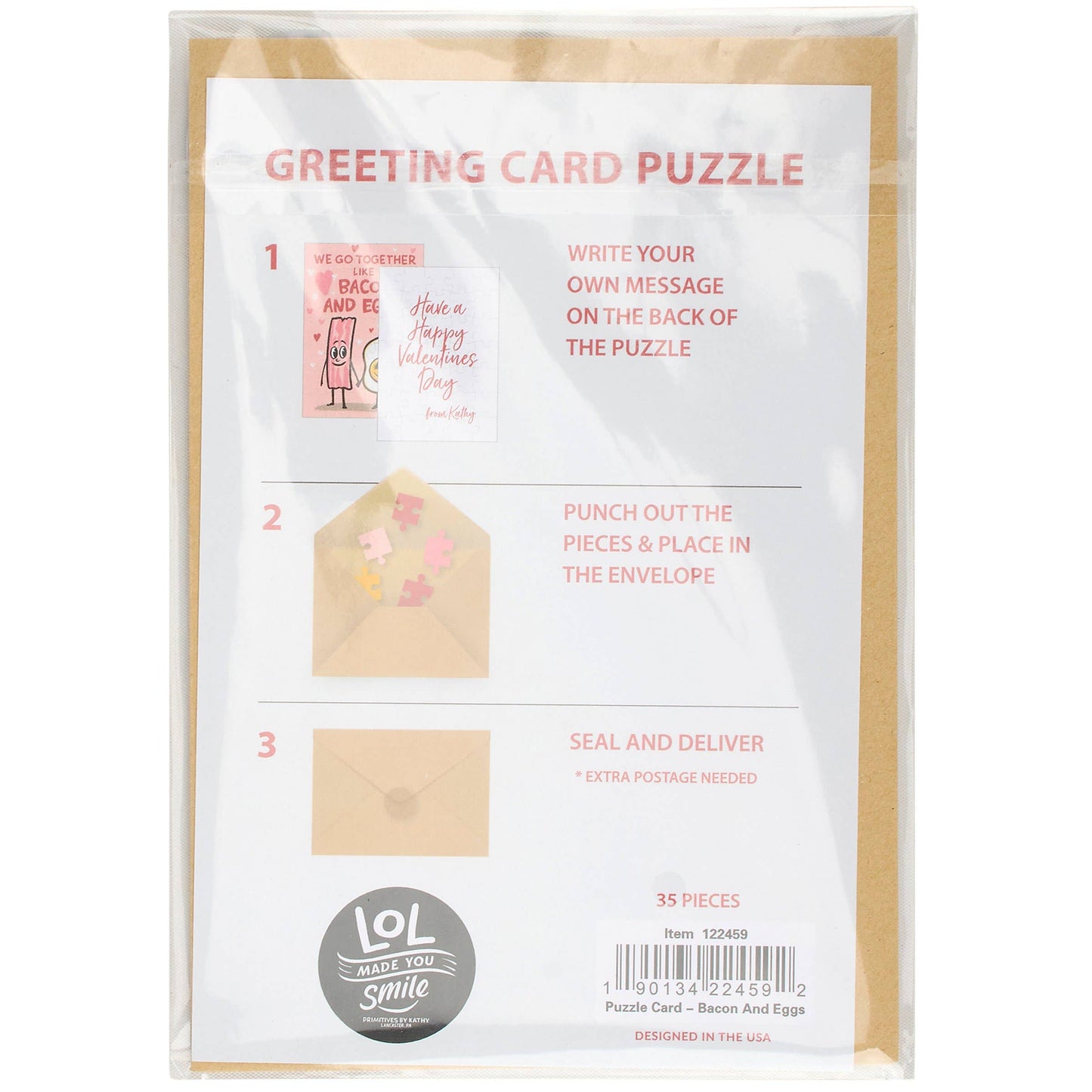 Together Like Bacon And Eggs Puzzle Card