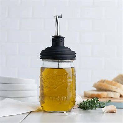 Mason Jar Pour Spout Lid, by reCAP®  - Sidekick of 16: Black