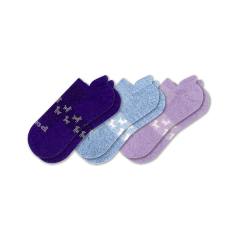3 Pack - Women's Low Cut Pacas Socks: Cardinal Alpaca & Gray & SOLID/Charcoal / Medium / Large (US: 8.5 - 11.5+)