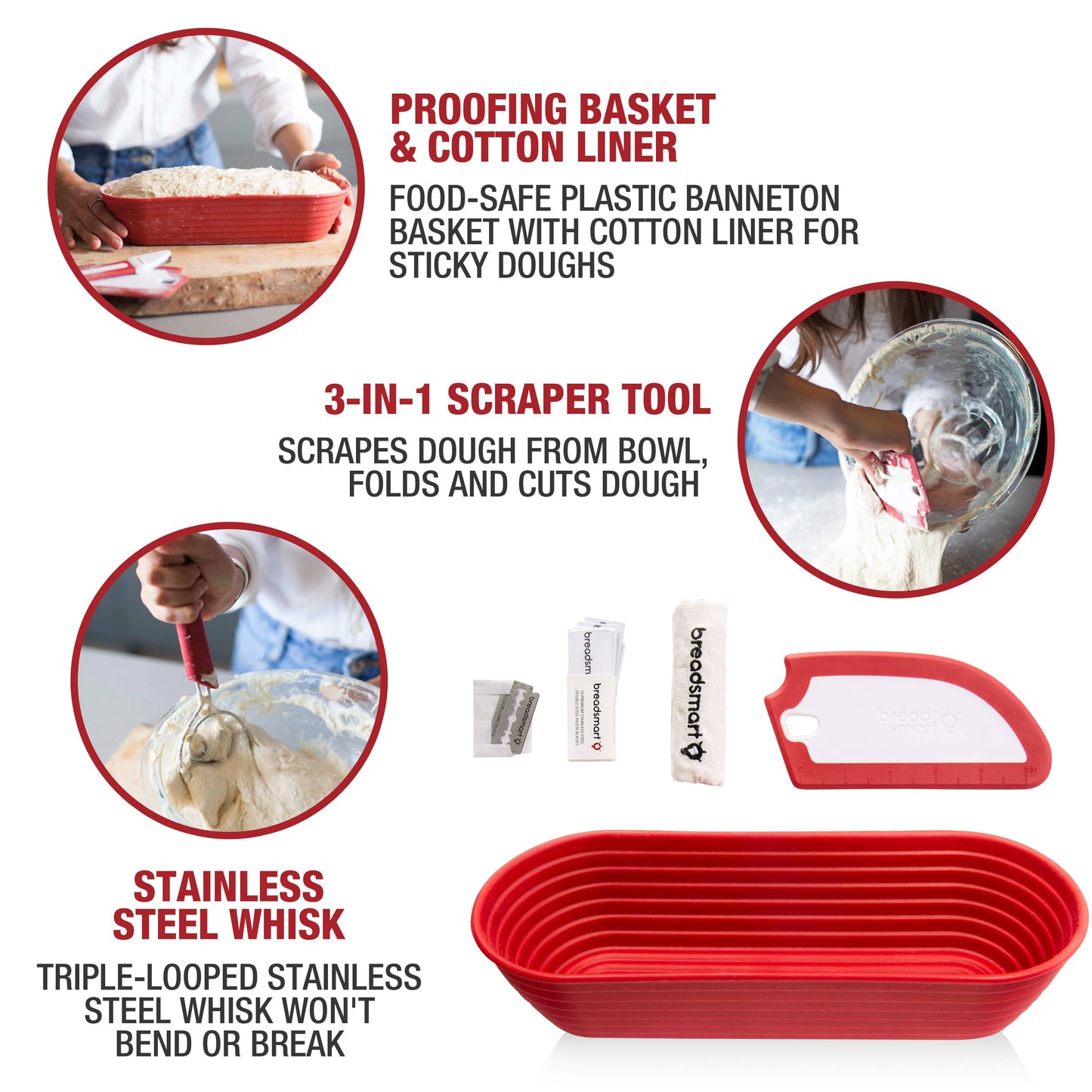 Breadsmart 5pc Bread Making Kit: Purple