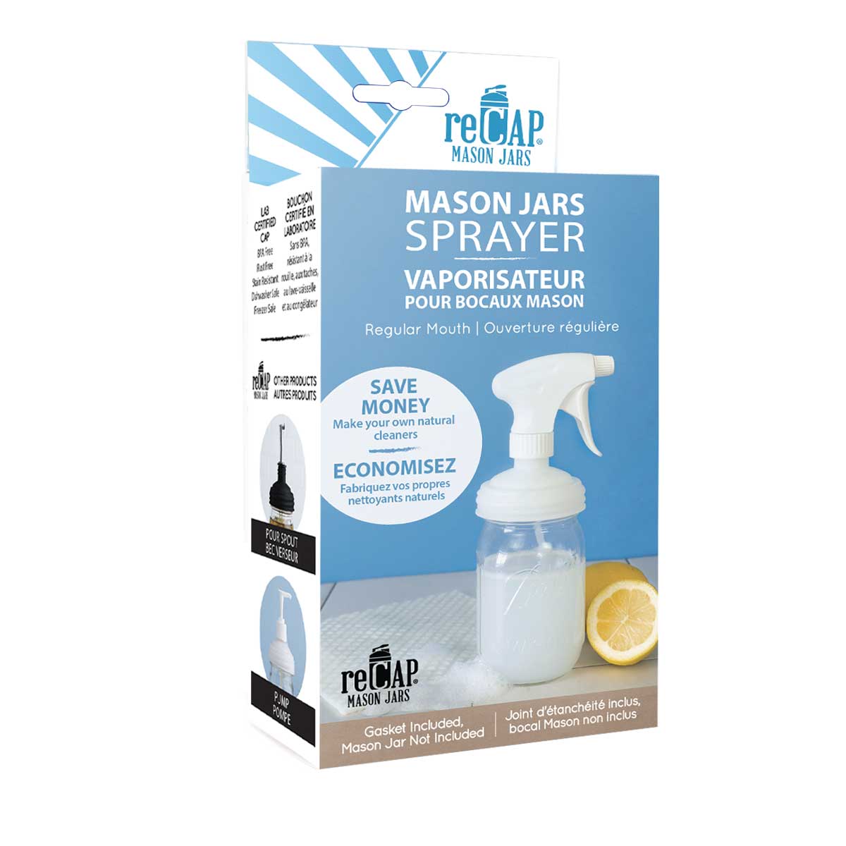 Mason Jar Sprayer Lid, by reCAP® - Sidekick of 16: Black