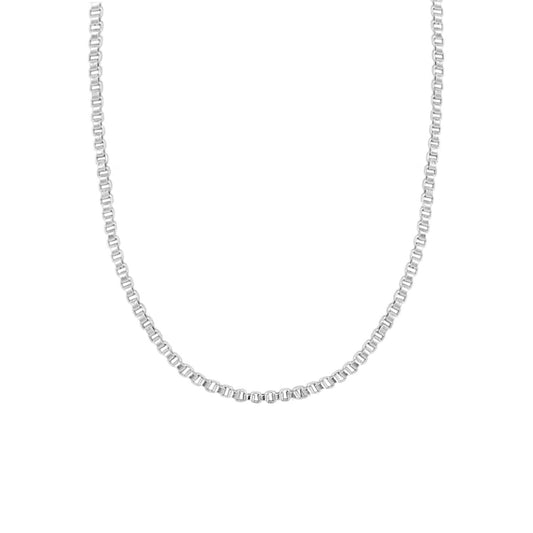 Add A Charm Box Chain Necklace - Silver - AMANDA BLU