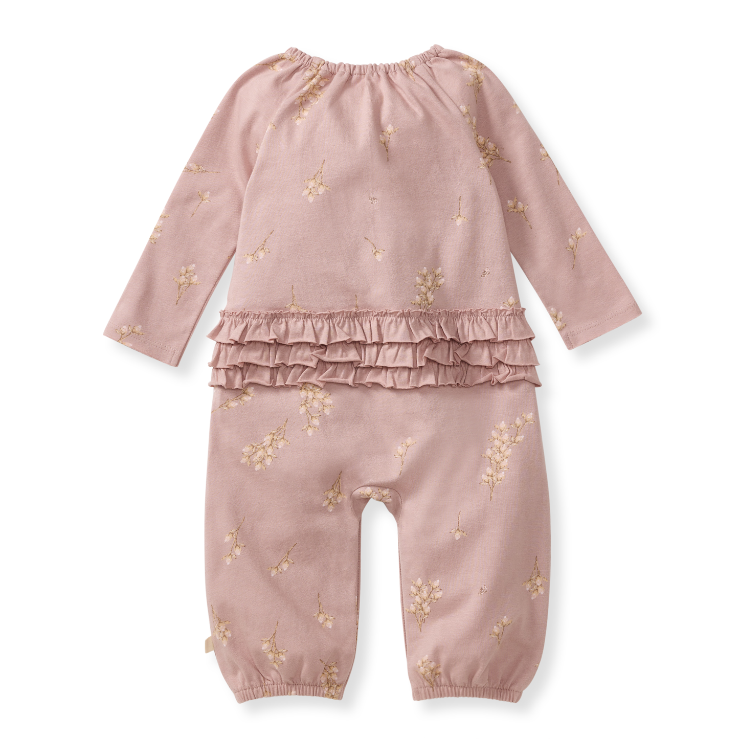 Budding Beauty Infant Jumpsuit: Organic Rose / Newborn